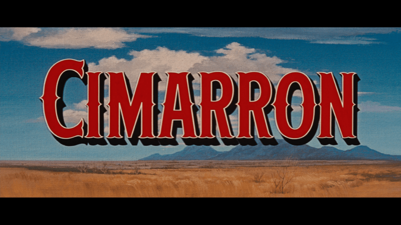 Cimarron (1960) Blu-ray review 1 Cimarron 1960 Blu-ray Warner Archive title