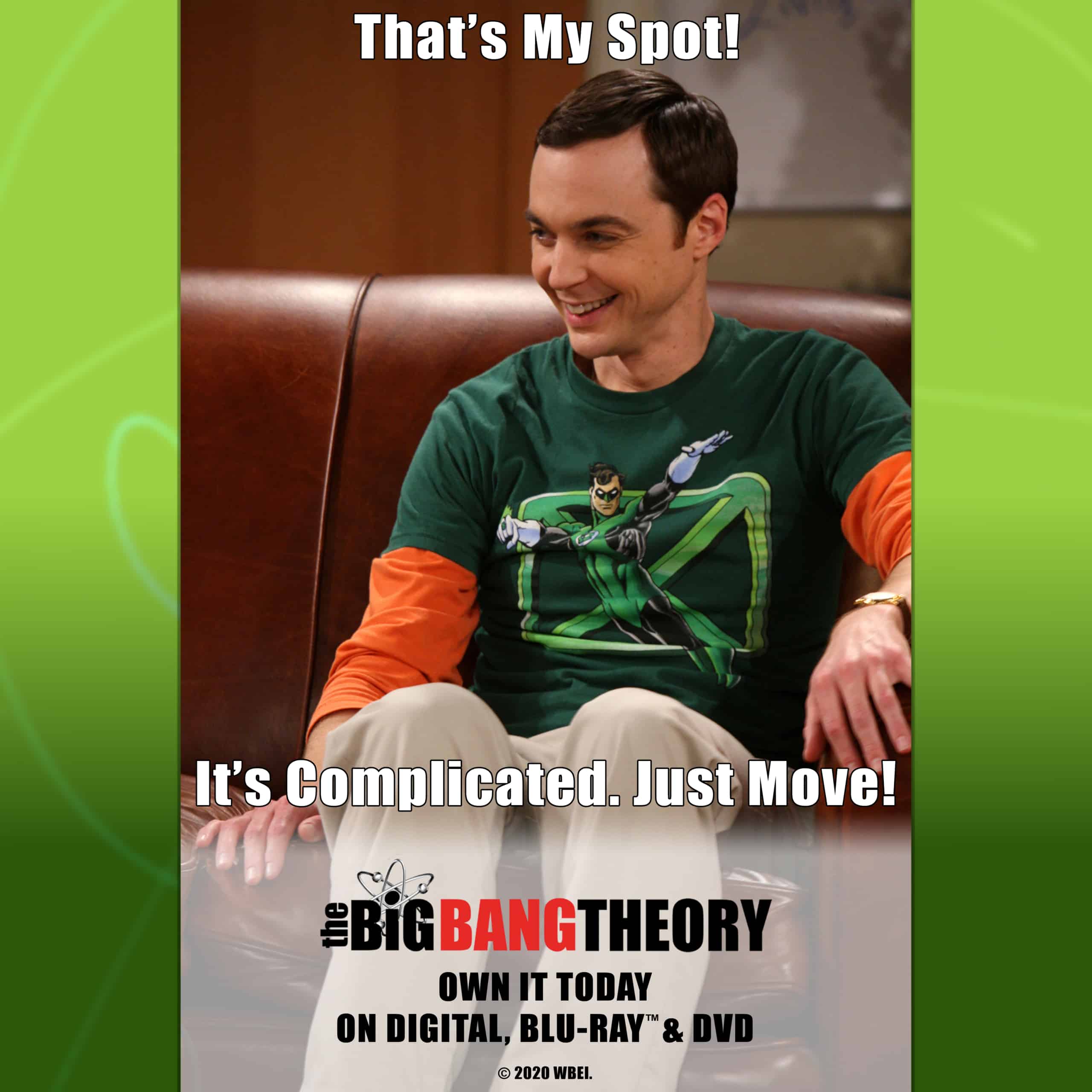 That's My Spot Sheldon Cooper Meme The Big Bang Theory AndersonVision exclusive