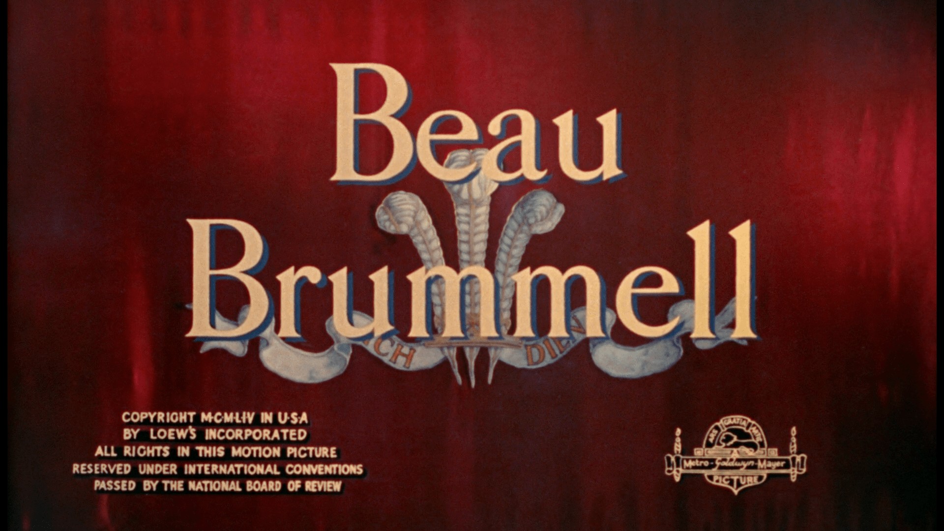 Beau Brummell Warner Archive blu-ray title