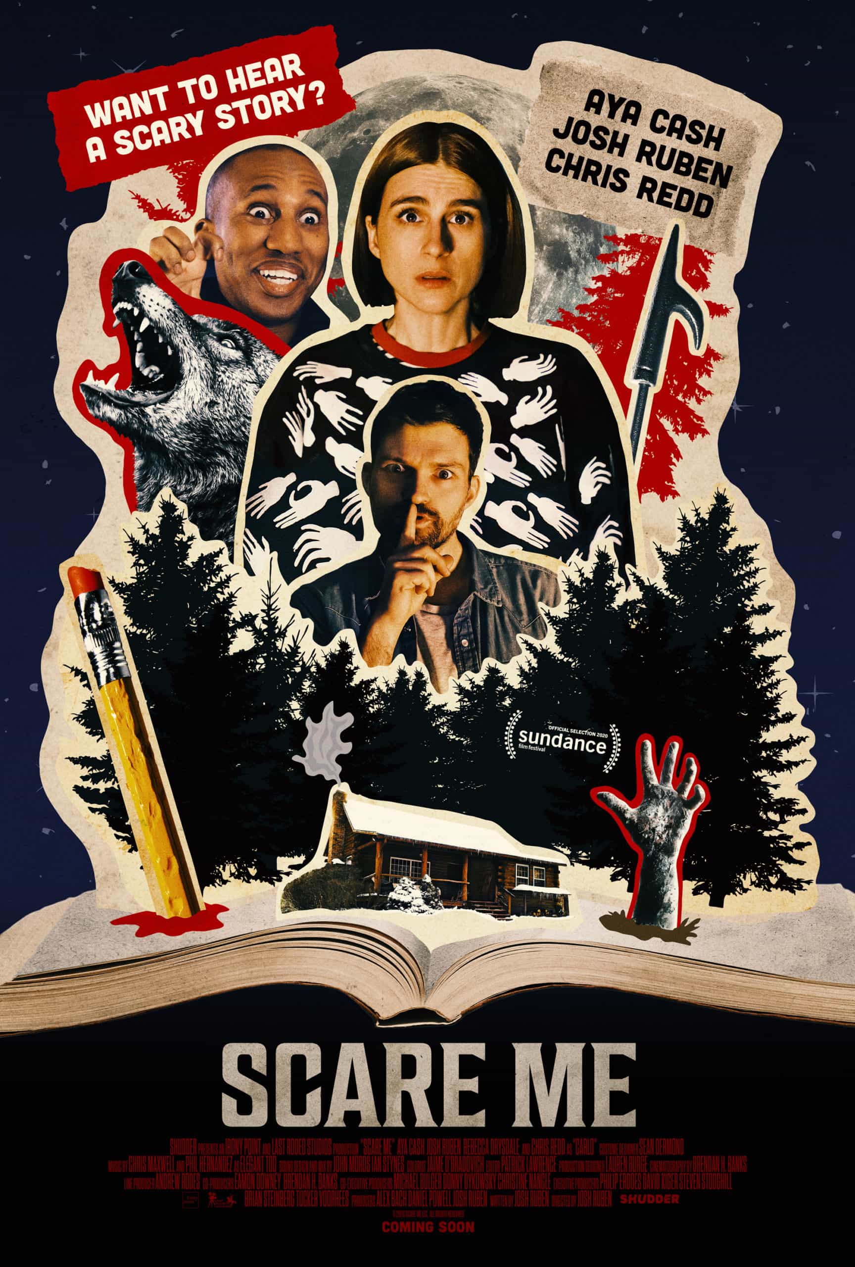 SCARE ME feat Aya Cash, Chris Redd, Josh Ruben lands trailer 2 scare me poster final