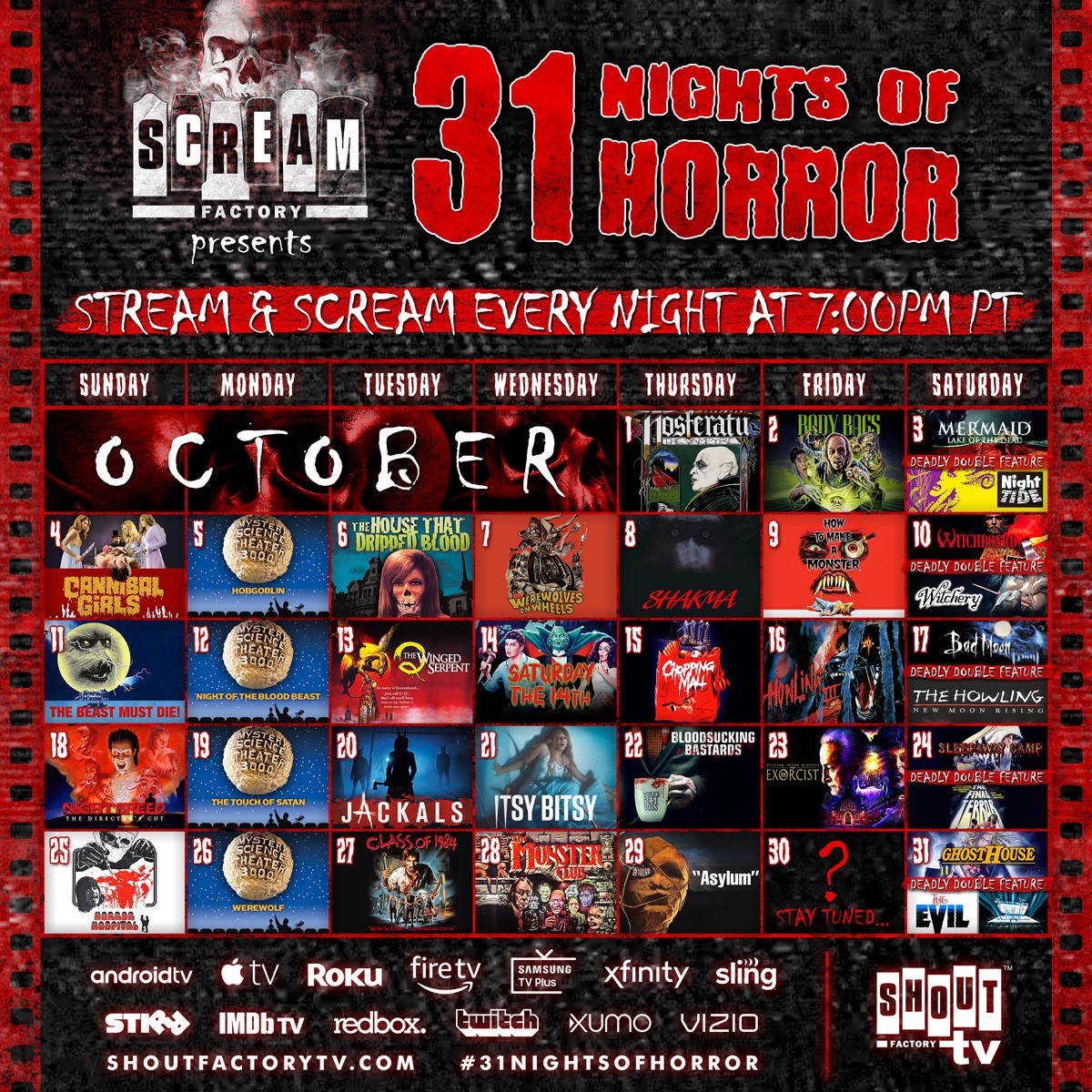 Sunday News: Chop Chop, Eddie Murphy 4K, Lupin III, Misbehaviour 11 scream factory 31 nights of horror