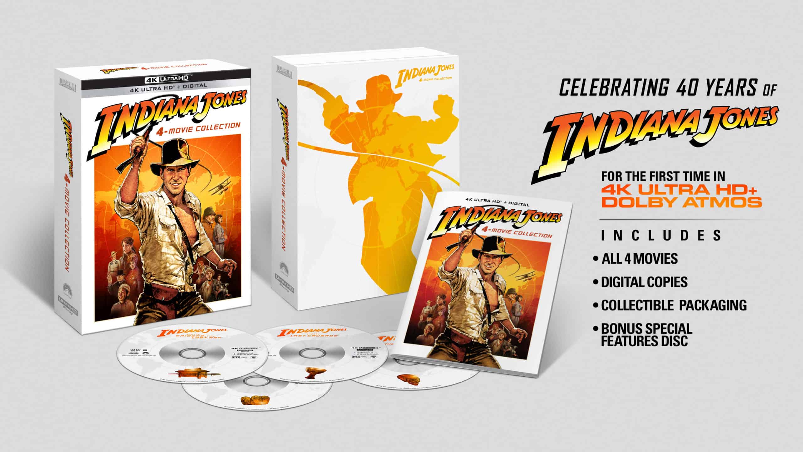 INDIANA JONES 4-MOVIE COLLECTION arrives in a new 4K Ultra HD set June 8, 2021 to celebrate 40th Anniversary of Raiders of the Lost Ark 2 Indiana Jones 4K announcement