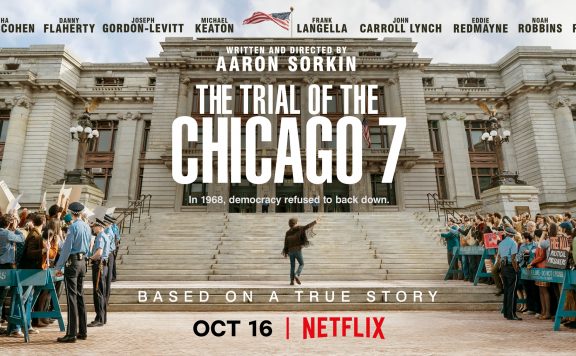 The Trial of the Chicago 7 movie banner