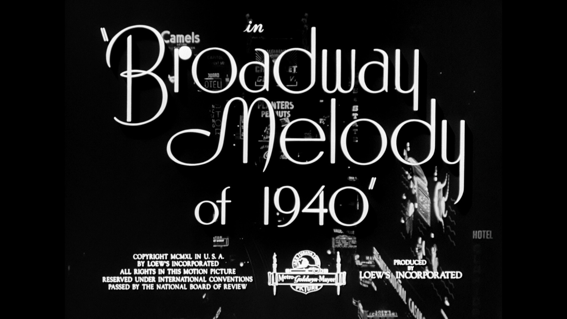 broadway melody of 1940 title