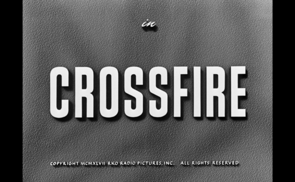 Crossfire title Warner Archive Blu-ray March 2021