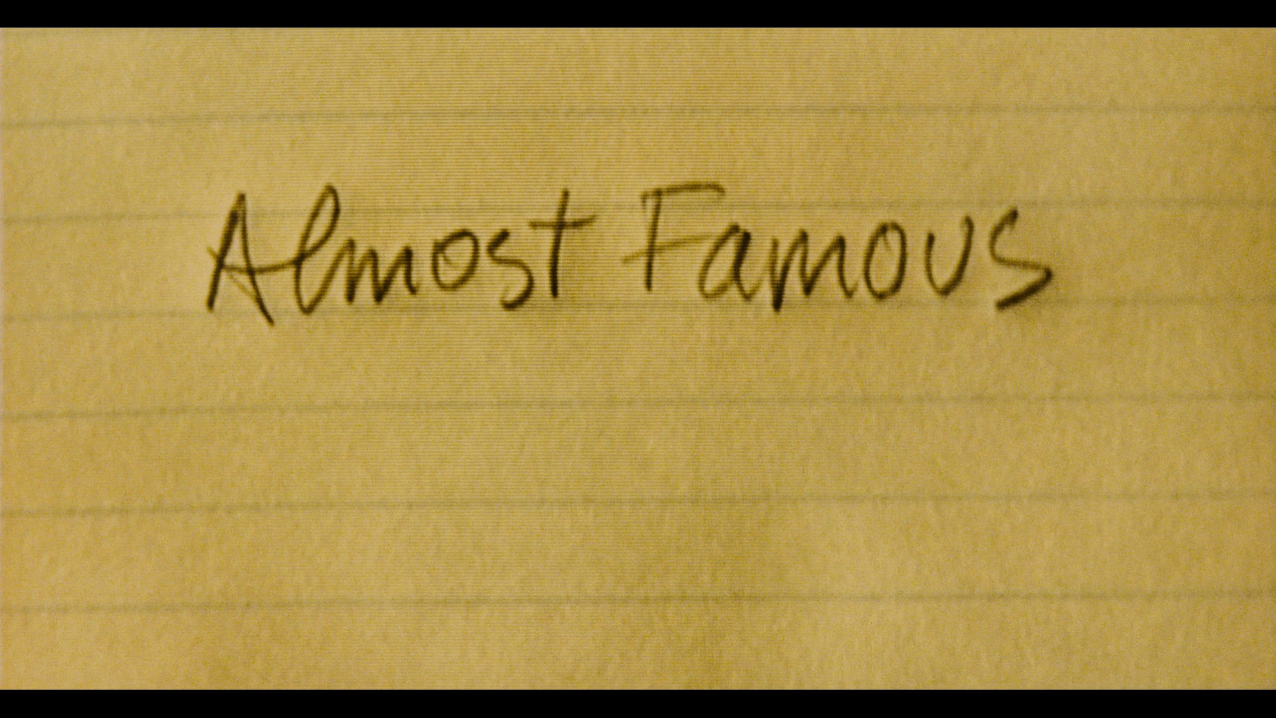 ALMOST FAMOUS 4K UHD TITLE