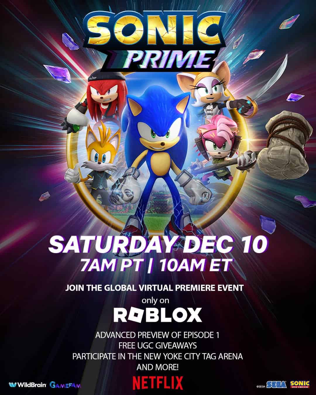 Sonic Prime debuts Roblox