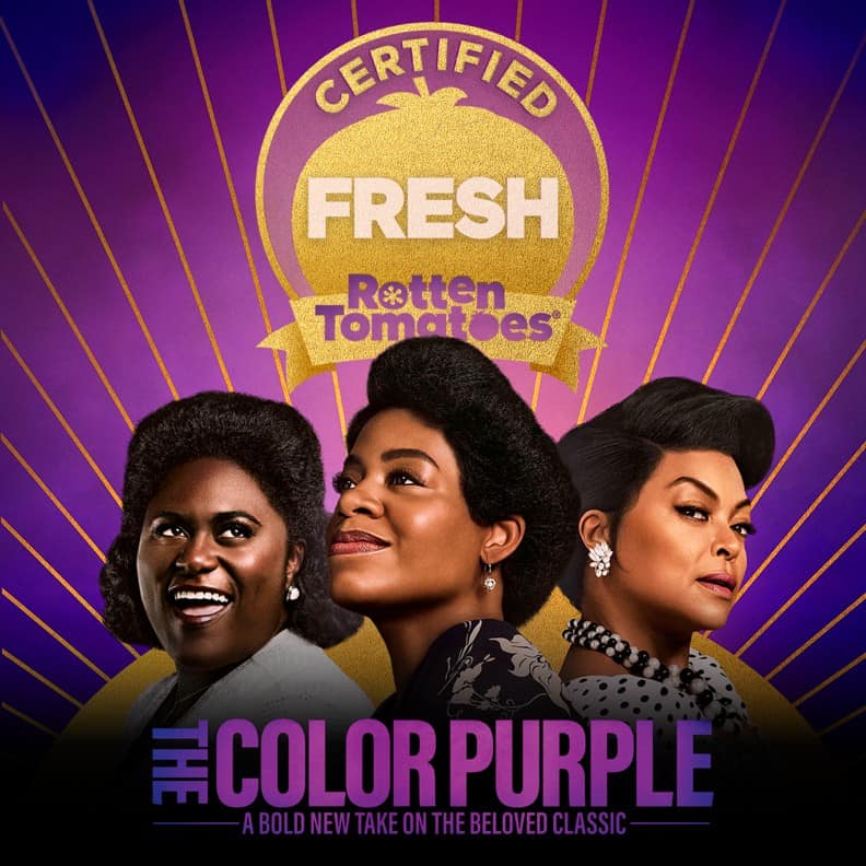 The Color Purple (2023) is rated fresh at Rotten Tomatoes 1