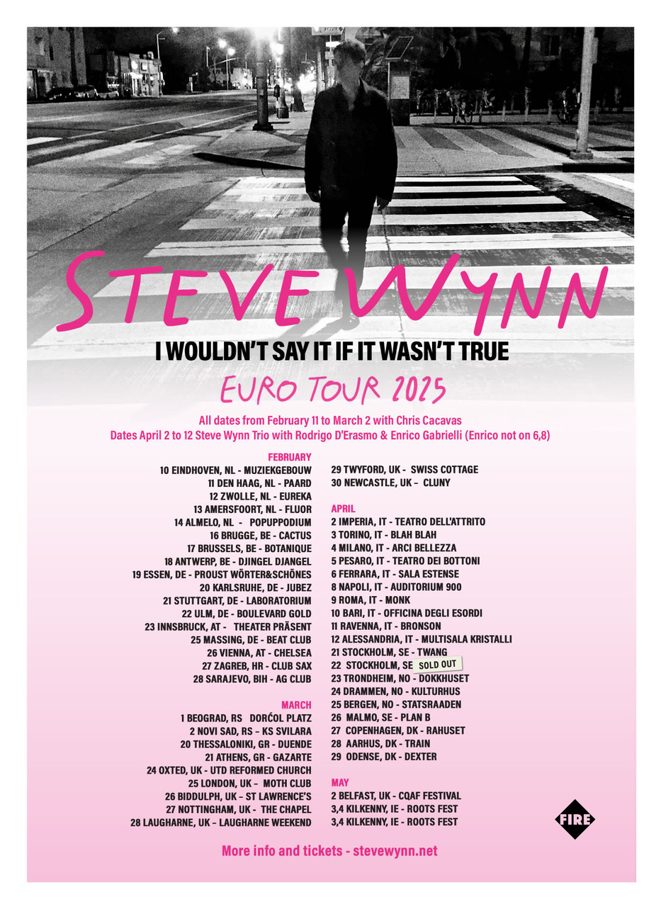 Steve Wynn Announces European Tour Supporting New Memoir & Album 1