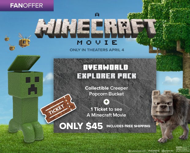 A Minecraft Movie has tickets now available to buy at Fandango at Home 1