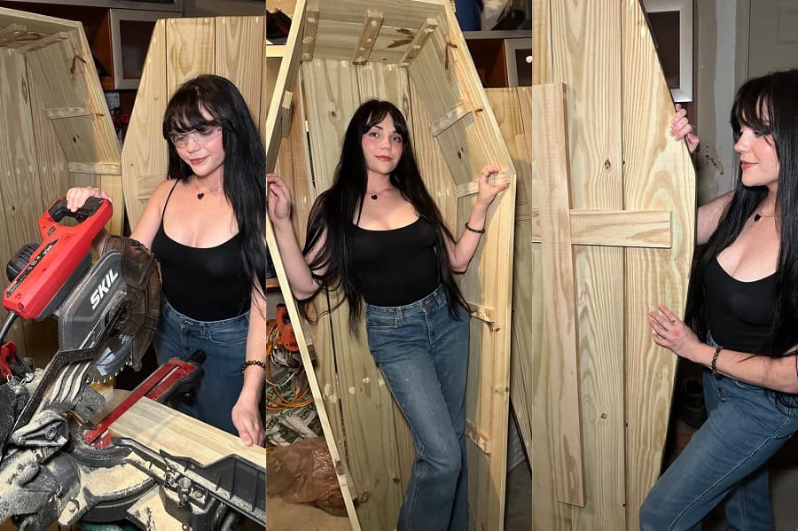 Catjira’s Spooktacular Halloween Celebration: Introducing Her Homemade COFFIN!