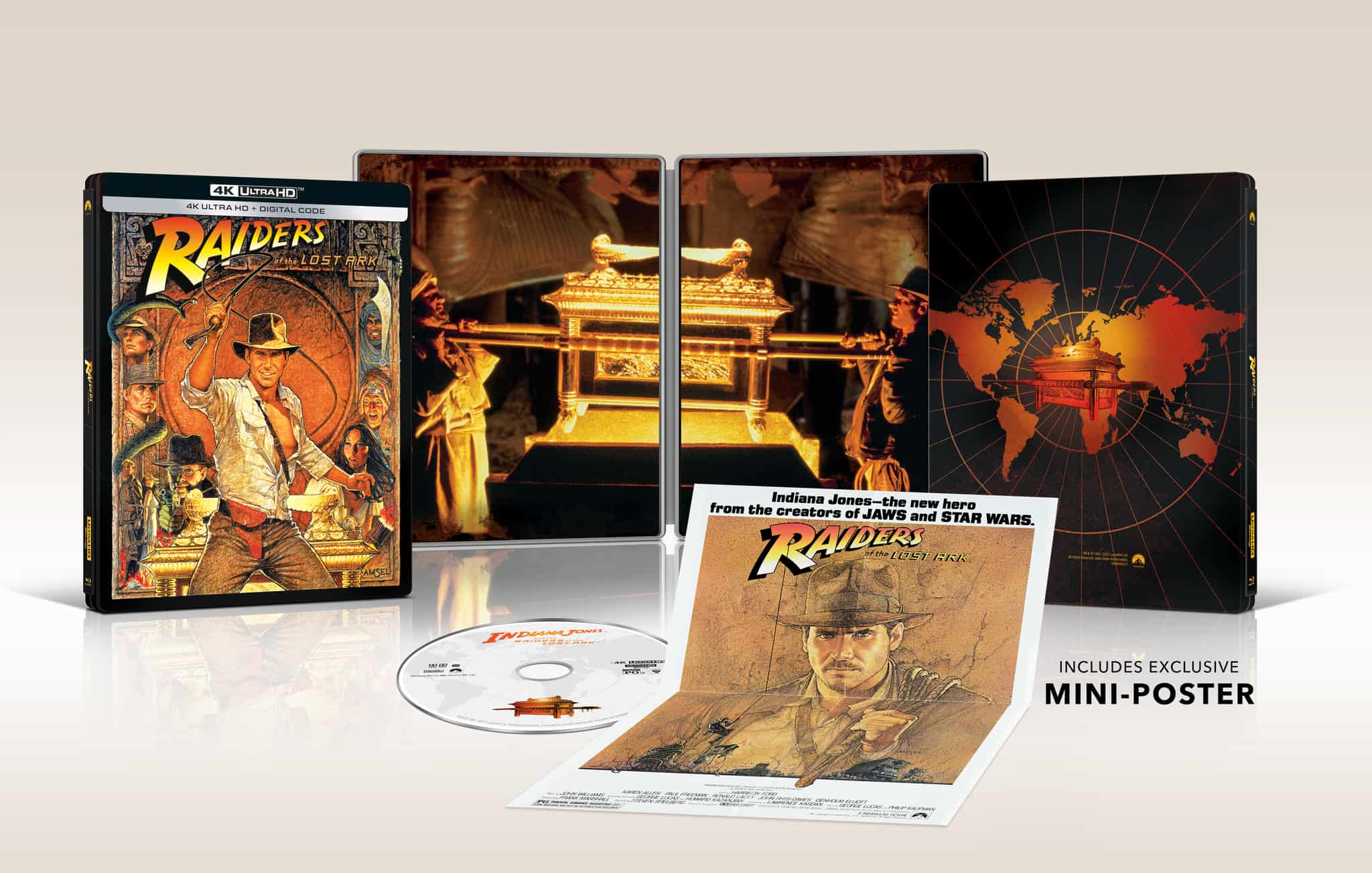 RAIDERS OF THE LOST ARK arrives on 4K Ultra HD Blu-ray Steelbook June 14th