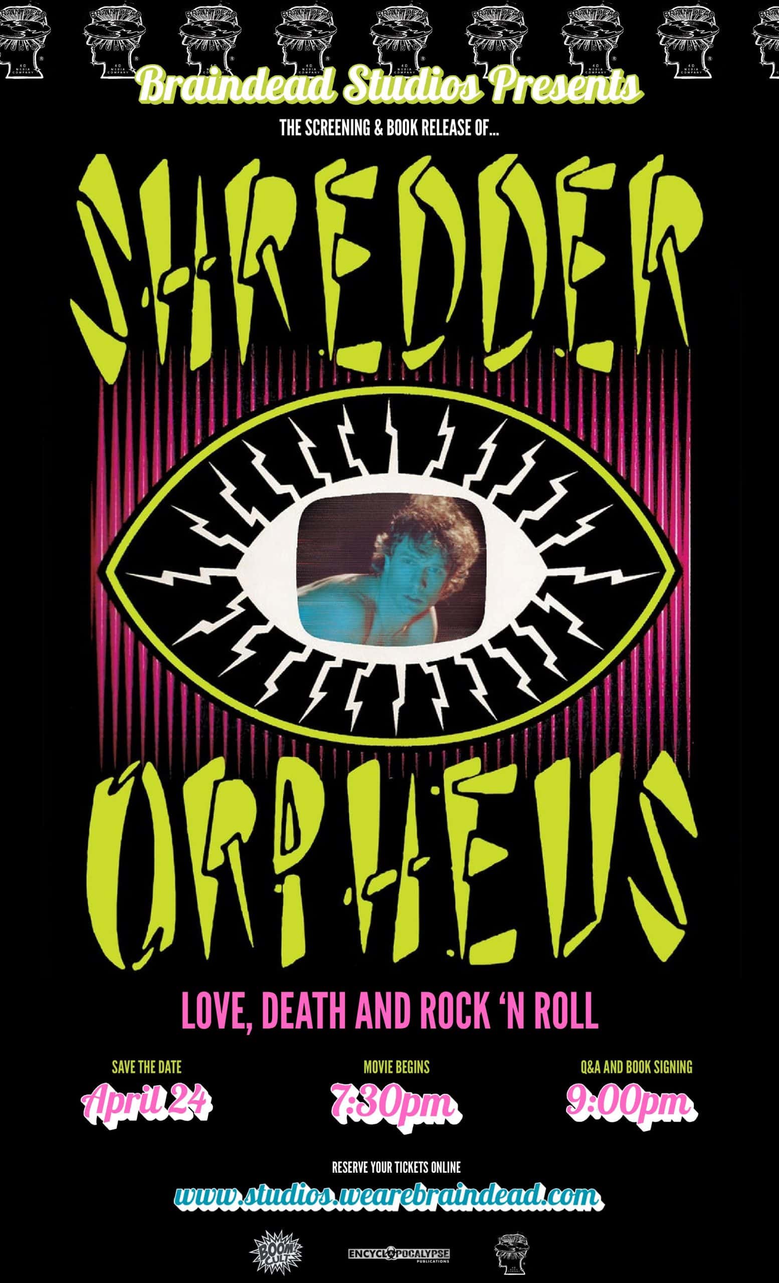 Cult Classic Skatepunk Film SHREDDER ORPHEUS Screens at Brain Dead Studios & Launches Official Novelization on April 24th!