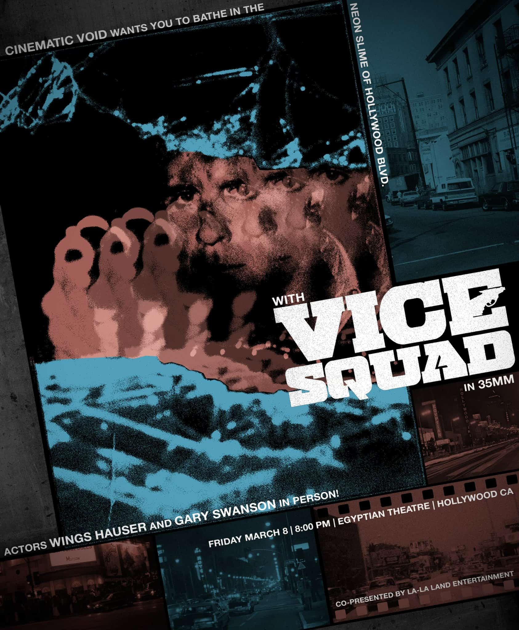 Experience “Vice Squad” in 35MM with Stars Wings Hauser and Gary Swanson at the Egyptian Theater