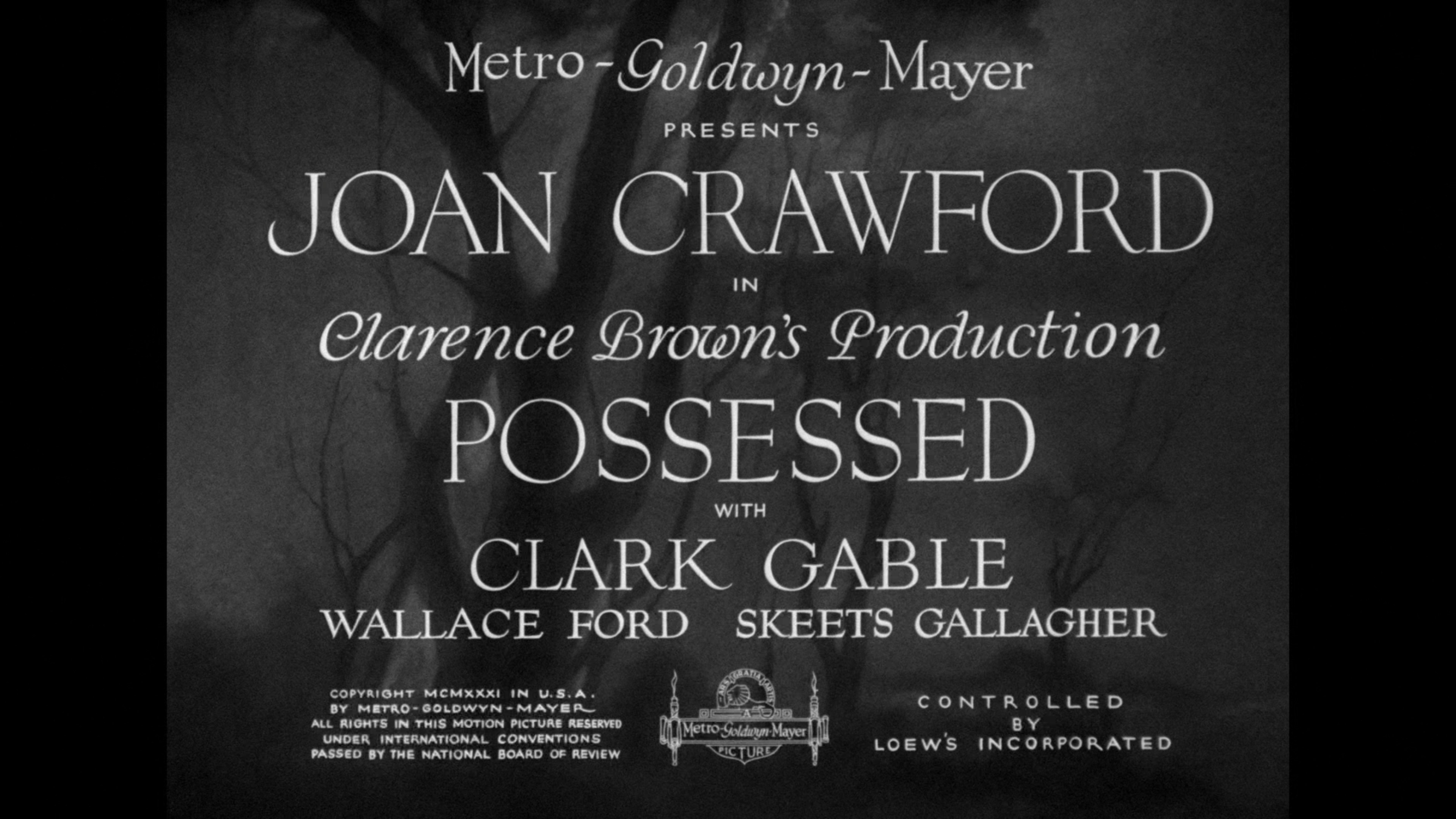 possessed warner archive blu-ray