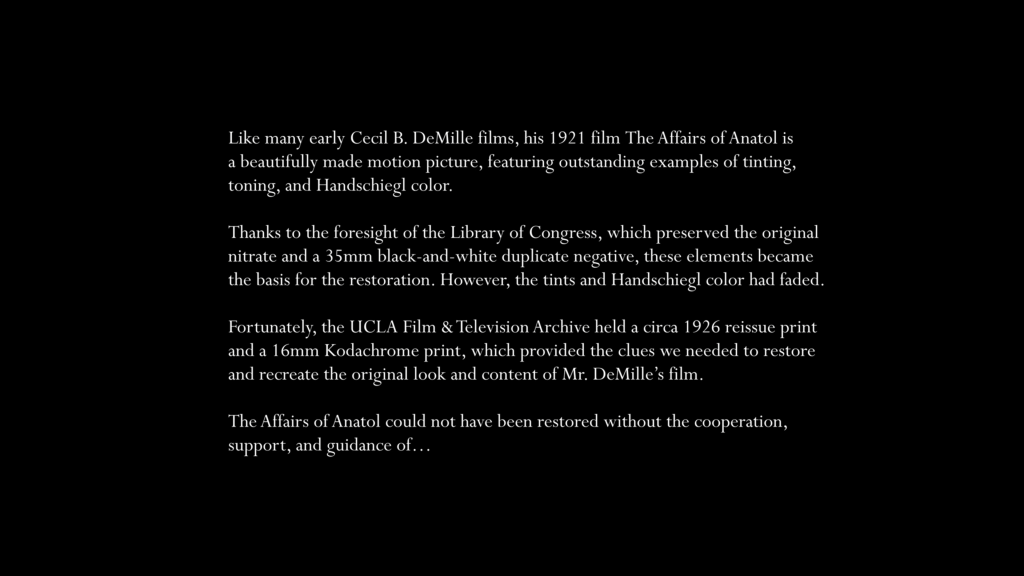 affairs of anatol blu-ray